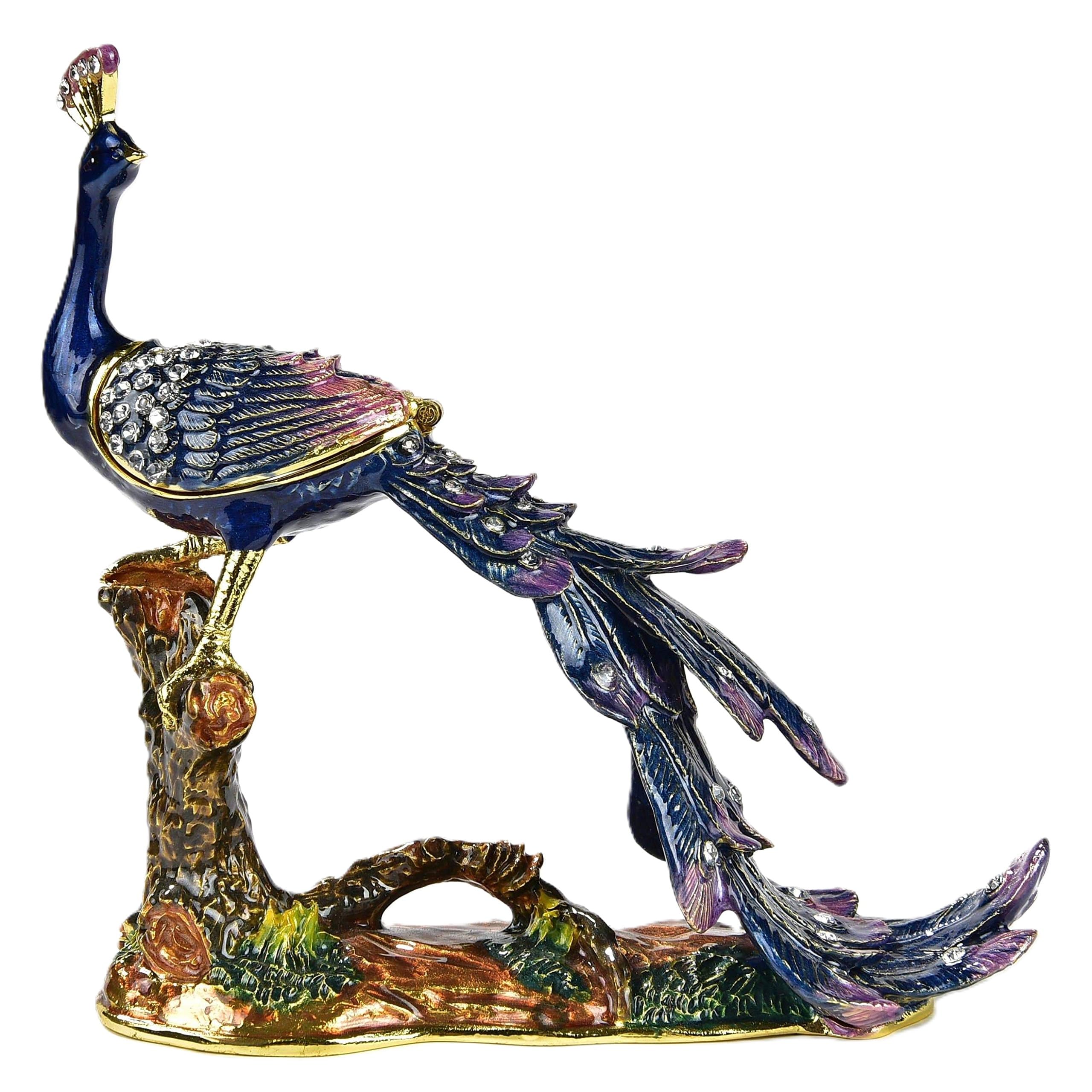 Amazon.com: KALIFANO Peacock on Branch Jewelry Box/Stash with